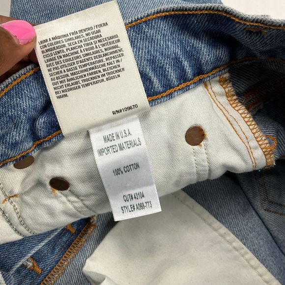 Agolde Blue Denim Mini Skirt - Picture 7 of 9